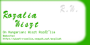 rozalia wiszt business card